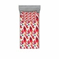 thumbnail image 2 of Poppy Bedding Set with Sheet & Covers, Colorful Combined Mixed Poppy Flower Petals Pattern Spring Garden Theme Paint Effect, Printed Bedroom Decor 2 Shams, 4 Sizes, Blue Red, by Ambesonne, 2 of 3