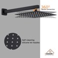 thumbnail image 3 of Boyel Living 10 inch Luxury 2-in-1 Shower System Wall Mount Square Rain Shower Faucet with Handheld Shower Black, 3 of 6