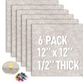 thumbnail image 1 of Tablero de anuncios de corcho AKTOP de 30 x 30 cm, 6 unidades con clips, 1 of 9