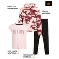 thumbnail image 5 of RBX Girls Leggings Set - 3 Piece Sherpa Pullover Hoodie Short Sleeve Tee & Legging Pants Set (7-12), Size 7-8, Pink Camo Multi, 5 of 5