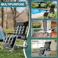 thumbnail image 6 of NAIZEA Zero Gravity Chair, Portable Folding Lawn Recliner with Removable Headrest, Cushion and Cup Holder, Gray 2pac, 6 of 6