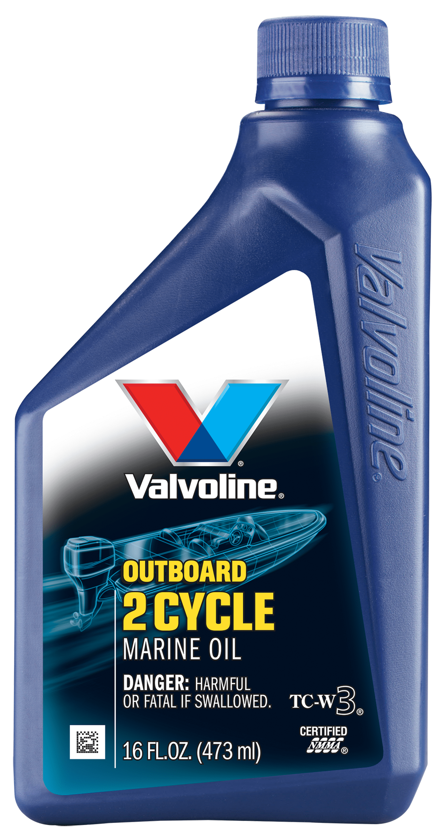 Valvoline 2-Stroke TC-W3 Certified Outboard Marine Conventional Motor Oil 16 Fluid Ounce