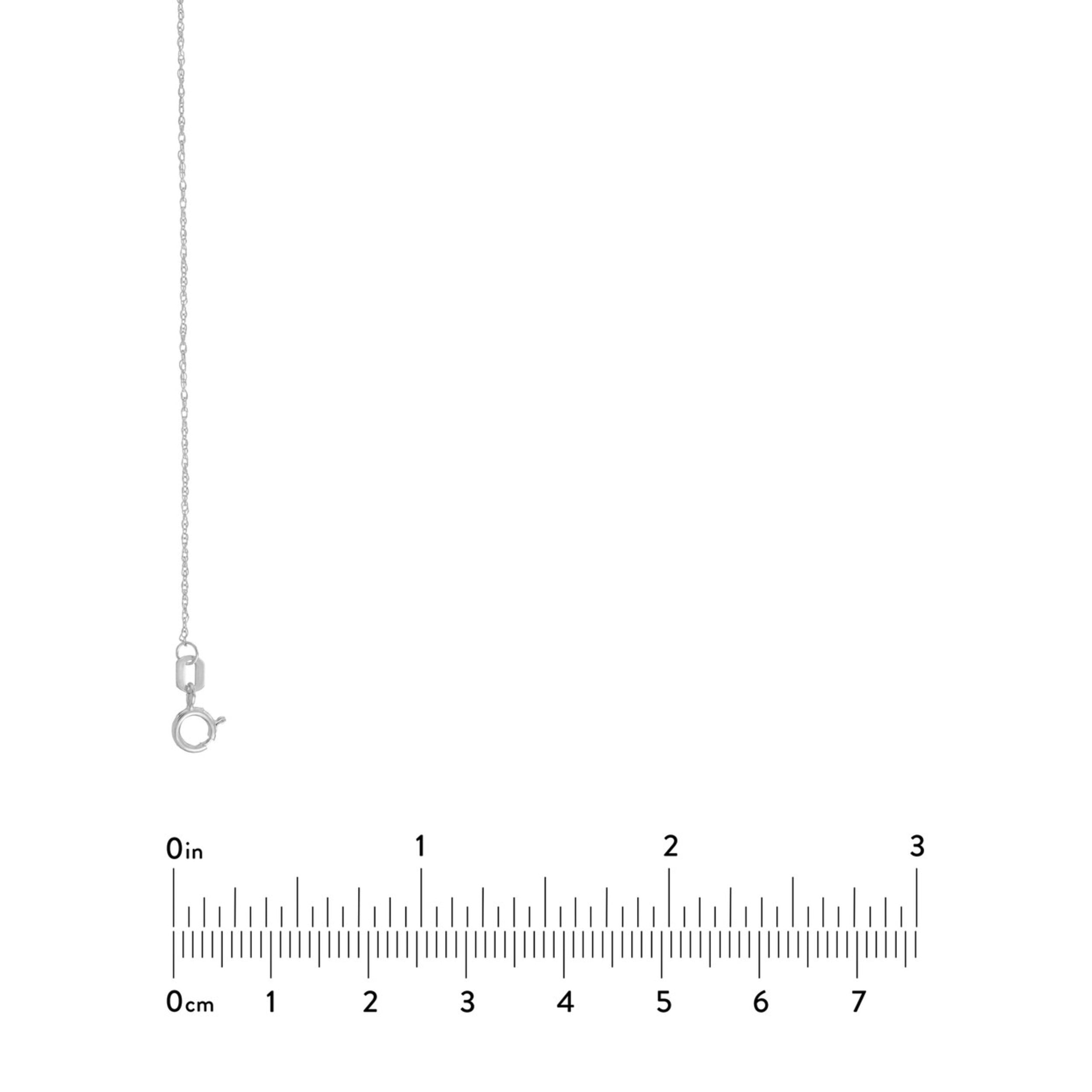 10K White Gold 20" 0.80mm Replacement Rope Chain Necklace w/ 5mm Spring Ring - Women