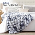 thumbnail image 5 of ROSEKIND Ultra Soft Cozy Faux Fur Throw Blanket, Fuzzy Plush Thick Bubble Blanket, 5 of 6