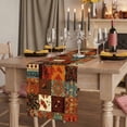 thumbnail image 2 of Boho Vintage Table Runner, Brown Ethnic Middle Century Geometric Washable Cotton Linen Table Runners 90 Inches Long, Dresser Scarf Runner for Dining/Coffee/Kitchen/Hallway Tables 13''x90'', 2 of 9