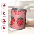 thumbnail image 5 of 12oz Coffee Tumblers Pink Strawberry Plants Fruit Stainless Steel Vacuum Insulated Travel Tumbler Coffee Cups Mug with Lid and Straw with Cleaning Brush for Cold & Hot Drinks, 5 of 5