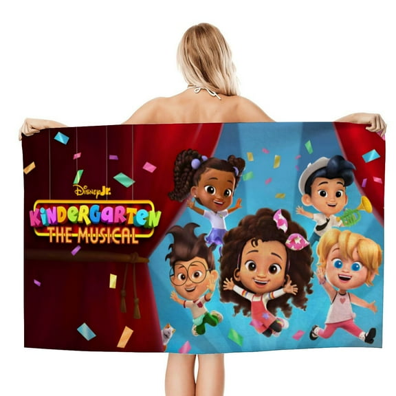 Kindergarten The Musical Gifts Beach Towel for Women Girl Birthday Inspired Fan Bath Outdoor Music Lover