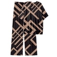 thumbnail image 2 of MINTREUS Lounge Sets for Women Knit Short Sleeve Tops and Long Pants Soft Comfy Pajamas Set Oversized 2 Piece Outfits S-4X, 2 of 8