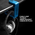 thumbnail image 4 of ENHANCE PC Gaming Headphone Holder Headset Hanger Mount - Headphones Stand with Adjustable 360 Rotating Arm , Under Desk Clamp On Design , Universal Fit , & Built In Cable Clip Organizer - Blue, 4 of 9