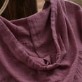thumbnail image 4 of Blouse Décontractée pour Femmes, Boutons, Grande Taille, Coton, Tee-Shirt, à Capuche, Poches, Ample, 4 of 9