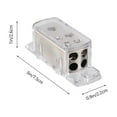 thumbnail image 2 of LEORX 2Set Silver Transparent Amplifier Distribution Block for Cars RVs, 2 of 8