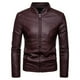 thumbnail image 1 of Chaqueta de cuero con cuello alto confiable de moda coreana para hombre de otoño e invierno, 1 of 5