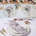 thumbnail image 2 of Purple Spring Floral Cloth Napkins, Summer Botanical Farmhouse Washable and Reusable Dinner Napkins Set of 8, Table Napkin for Kitchen Party Birthday Wedding Hotel Housewarming 20"x20", 2 of 8