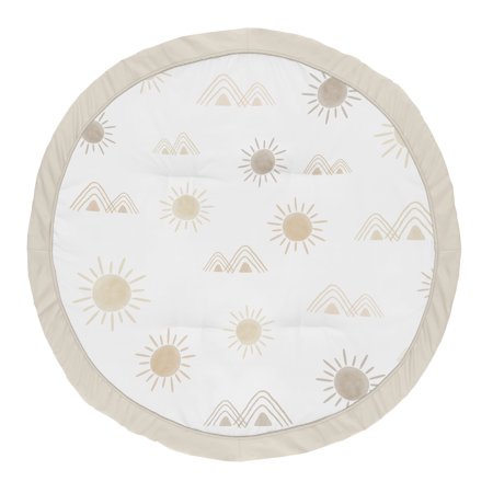 UPC: 0846480093763 | Desert Sun Taupe Baby Play Mat Boy or Girl by Sweet Jojo Designs