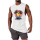 thumbnail image 1 of Camiseta sin mangas de cuello redondo para hombre, informal, a la moda, con estampado, deportiva, de poliéster, 1 of 5
