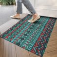 thumbnail image 4 of Turquoise Boho Tribal Triangles and Arrows Pattern Door Rugs,Washable Non Slip Door Mats Indoor,Decorative Door Mats,Entry Mat Indoor for Entrance,Bedroom,Kitchen,Bathroom,17"x30", 4 of 6