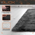 thumbnail image 3 of Alfombra De Sala Suave Decorativa Tapete Cuarto Afelpada 160x120 Cm Poliéster Antideslizante Blick Color Negro, 3 of 6