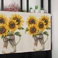 thumbnail image 6 of Sunflower Valances for Windows Farmhouse Kitchen Curtains Valances Rod Pocket Valance Curtains for Kitchen Windows Farm Floral Watercolor Plaid Botanicals Window Valances for Bathroom Bedroom 42"x12", 6 of 6