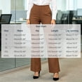 thumbnail image 3 of Qgtaibl High Waisted Flare Work Pants for Women Double Button Slim Fit Dress Trousers with Pockets Solid Color Business Casual Pants Brown XL, 3 of 6