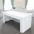 thumbnail image 7 of Fitted Tablecloth, Open Back Fitted Table Cloths for 6 Foot Rectangle Tables, Washable Polyester Fabric Table Cover for Party,Wedding, Banquet, Craft Show and Trade Show, 7 of 7