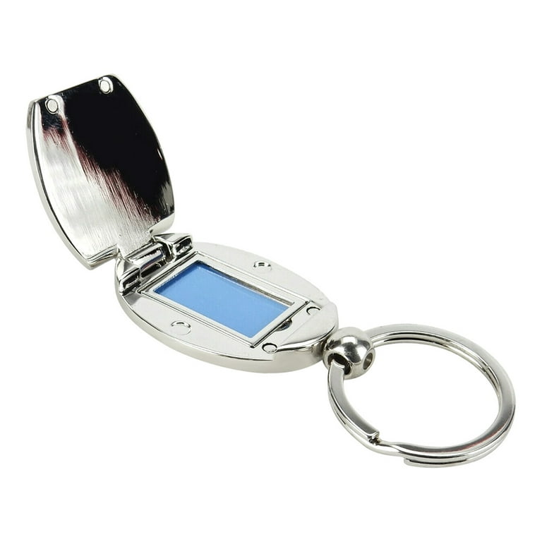 Oval Split Key Ring,silver Key Ring Chain Keyfob Leather Key Ring