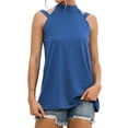 thumbnail image 3 of Womens Cold Shoulder Tank Tops Ladies Summer Beach Vest T ShirtXL, 3 of 4