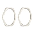 thumbnail image 1 of Uxcell Cast Pipe Fitting Hex Locknut, Nickel Plated Copper Female Thread Lock Nut for Fixed NPT1-1/4, 1 of 7