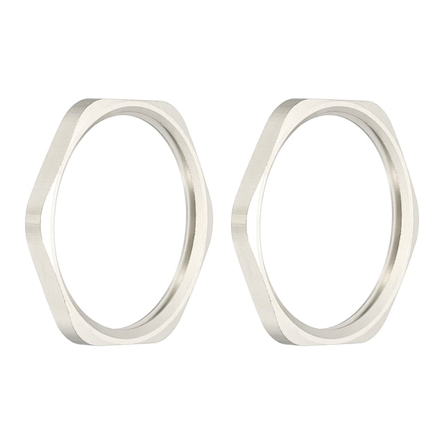 Uxcell Cast Pipe Fitting Hex Locknut, Nickel Plated Copper Female Thread Lock Nut for Fixed NPT1-1/4