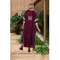 thumbnail image 4 of HAPPY BAY Women's Summer Relaxed Fit Caftan House Sleep Shirt Loungewear Dashiki Dresses for Women 2X-3X Stripes, Pink, 4 of 6