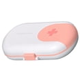 thumbnail image 1 of Caja de almacenamiento de medicinas compacta de 4 rejillas amarillo rosa jinwen Dispensador de cajas de medicamentos, 1 of 8