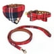 thumbnail image 1 of Conjunto de collar y correa de pajarita para perro de 3 piezas, conjunto de collar de pajarita para perro a cuadros ajustable,, 1 of 5
