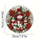 thumbnail image 3 of Letrero circular de madera con diseño de muñeco de nieve navideño para dormitorio, sala de estar, decoración del hogar, adornos navideños, cuadros colgantes., 3 of 6