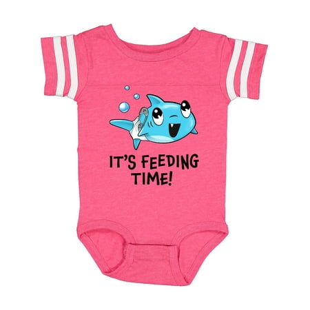 

Inktastic It s Feeding Time!- cute shark Gift Baby Boy or Baby Girl Bodysuit