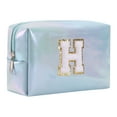 thumbnail image 1 of Bolsa de maquillaje con letras bordadas de gran capacidad, neceser, bolsa de viaje, bolso de mano, bolso de cosméticos, azul, 1 of 2