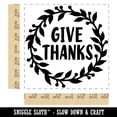 thumbnail image 2 of Give Thanks Wreath Square Rubber Stamp Stamping Scrapbooking Crafting - Medium 1.75in, 2 of 7