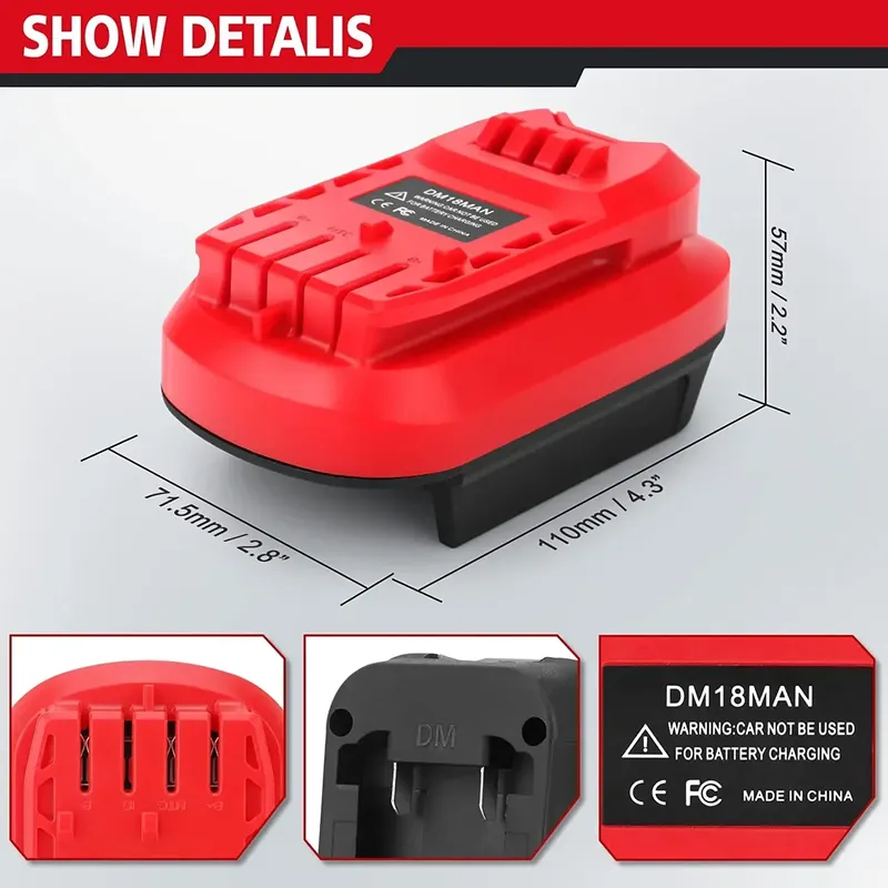Battery Adapter for Crafts*man 20V Tools for De*Walt 20V and for Mil*wau*kee 18V Li-on Battery Convert to for Crafts*man Power Tool
