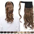 thumbnail image 2 of SEGO Ponytail Extension Human Hair Clip in Hair Extension Wrap Around on Pony Tail Hairpiece Thick Corn Wave Wavy with Comb Magic Paste, 2 of 8