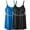 #1-Black,Navy Blue 2 Pack, variant on QRIC Summer Tank Tops for Women Basic Solid Cami with Built-in Shelf Bra Flowy Pleated Loose Fit Casual Sleeveless Camisole (S-4XL)
