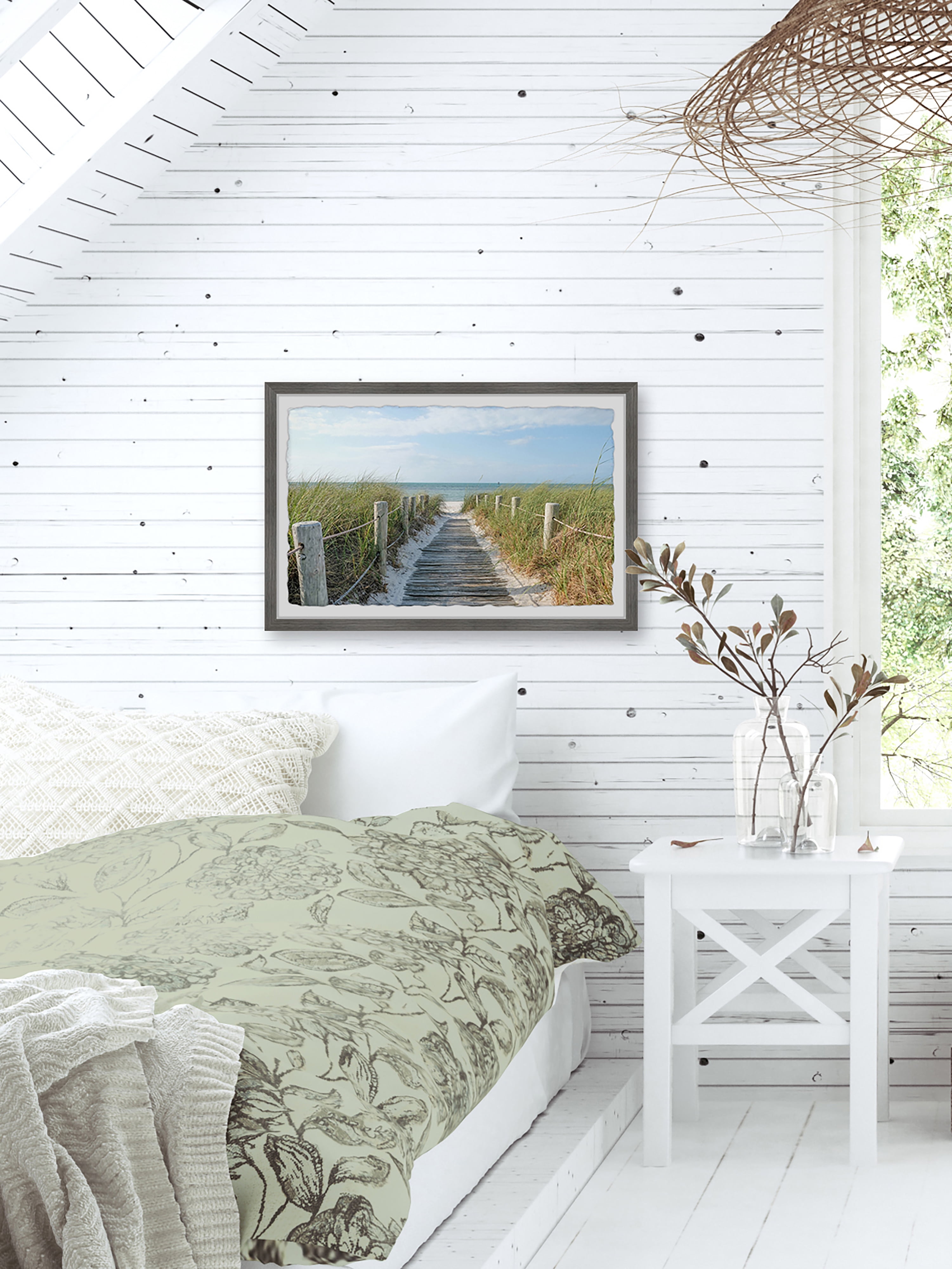 Rope Railings 24 in x 16 in Framed Painting Art Prints, by Marmont Hill