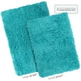thumbnail image 3 of Nestl Super Soft Shaggy Bath Rug, Absorbent Bathroom Rug, Small and Medium, Teal, 3 of 4