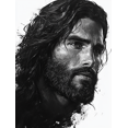 thumbnail image 1 of Qisvanset Framed Canvas Wall Art 12x16 Inch Boho Jesus Sketch Modern Bible Home Art Set, 1 of 5