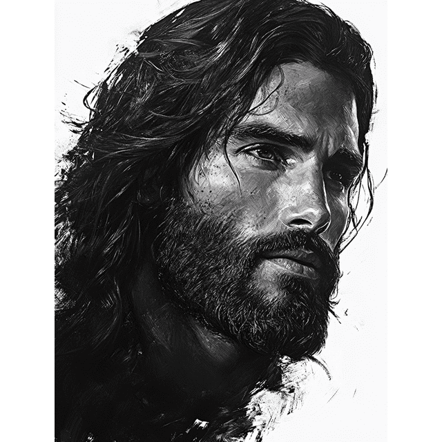 Qisvanset Framed Canvas Wall Art 12x16 Inch Boho Jesus Sketch Modern Bible Home Art Set