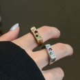 thumbnail image 3 of Bague Éternité Arc-en-Ciel Plaquée Or, Bague Empilable en Zircon Cubique Coloré, 3 of 5