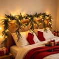 thumbnail image 4 of 2026 Christmas Indoor Home Decor Artificial Green Plants Pines And Imitation Rattan Christmas Home Dining Table Green Plants Decoration Window Ornaments, 4 of 5