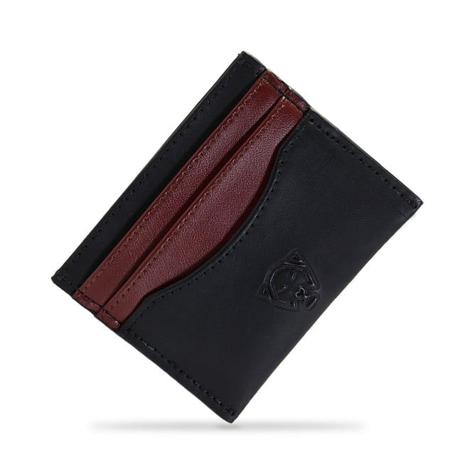 Tarjetero Soldi Negro - Vino De Piel Vegana GLOWA Cartera