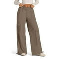 thumbnail image 2 of Yuzhih Sweatpants for Women V Waisted Wide Leg Lounge Cargo Pants with Pockets Casual Comfy Athletic Pants, 2 of 7