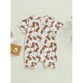 thumbnail image 3 of Country Baby Outfit Boy Girl Western Cow Print Cowboy Romper Bodysuit Short Sleeve One Piece Jumpsuit Summer Clothes, 3 of 7