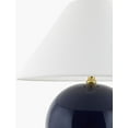thumbnail image 6 of Livabliss Table Lamps, 20" Stellar Traditional Bedside Nightstand Table Lamp for Bedroom Living Room Office, Dark Blue Body with White Shade (20"H x 19"W x 19"D), 6 of 6