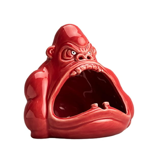 grande para hogar, soporte para , decoración de estatua de , caja de almacenamiento para llave moneda decoración rojo Baoblaze Escultura de la estatua del cenicero