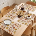 thumbnail image 5 of Fall Placemats Set of 12 Yellow Red Maple Leaf Thanksgiving Autumn Vintage Place Mats Indoor Wipeable Table Mats Washable Cloth Dining Table Placemats for Kitchen Holiday Party Home Decor 13x19 Inch, 5 of 9